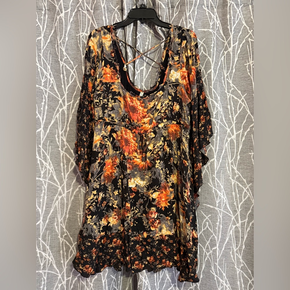 Free People Floral Tunic Dress size Large